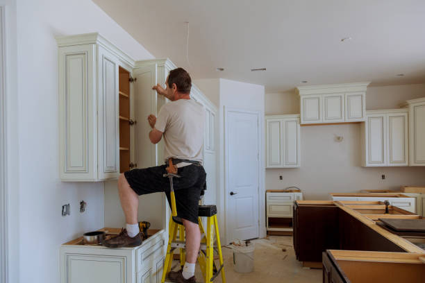 Open concept kitchen conversion in Riegelsville by JMT Kitchen Cabinet